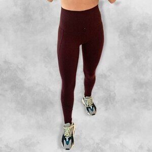 Lululemon Leggings High-Rise Sweat Wicking Four Way Stretchable Burgundy W US 4
